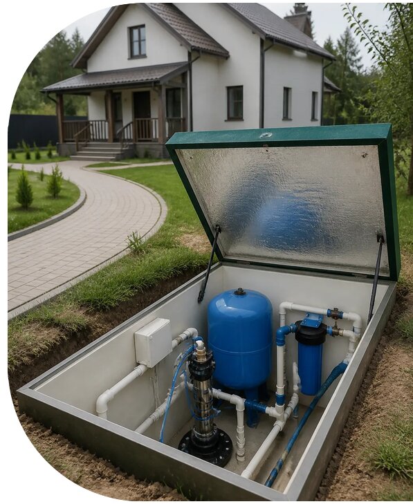 Автономное водоснабжение дома в Ленинске-Кузнецком от 153315 р. | АПаруса-Лнн